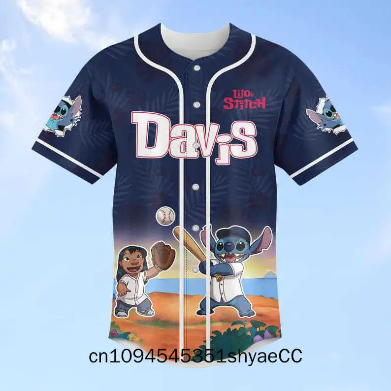 Personalized Disney Stitch Baseball Jersey, Lilo And Stitch Shirt, Disney Movie Jersey Shirt, Funny Disney Jersey Men, Magic Kin