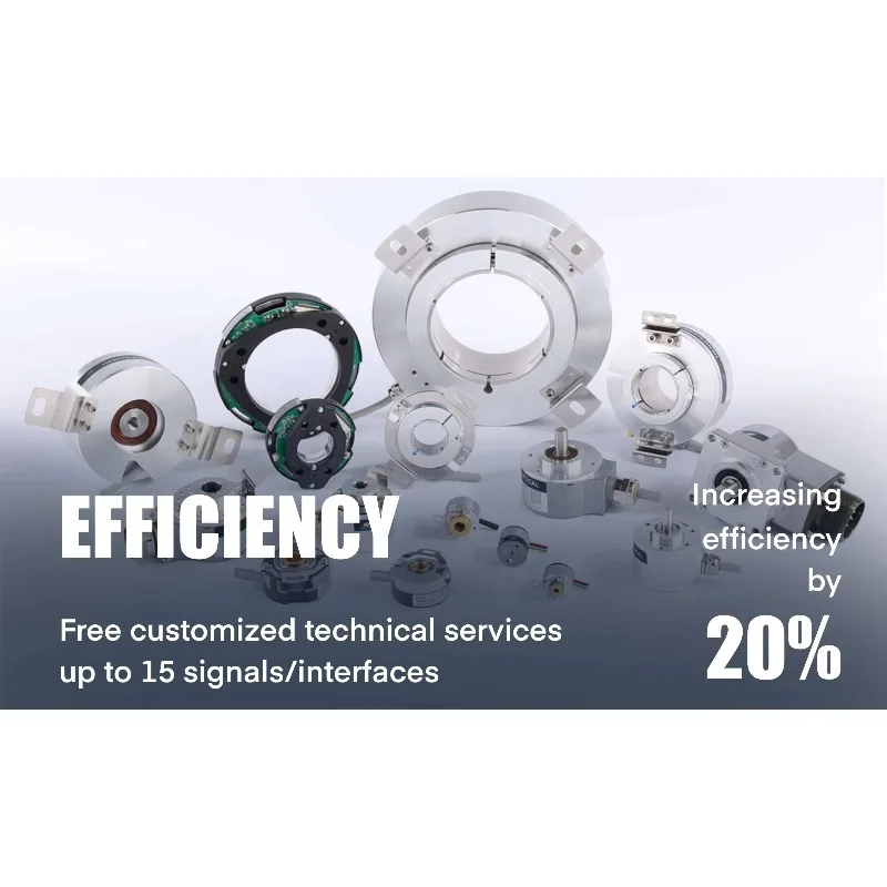 Прочный инкрементный энкодер K50 5000PPR 1024PPR 15 мм с полым валом для оборудования - промышленное измерение и контрольное оборудование