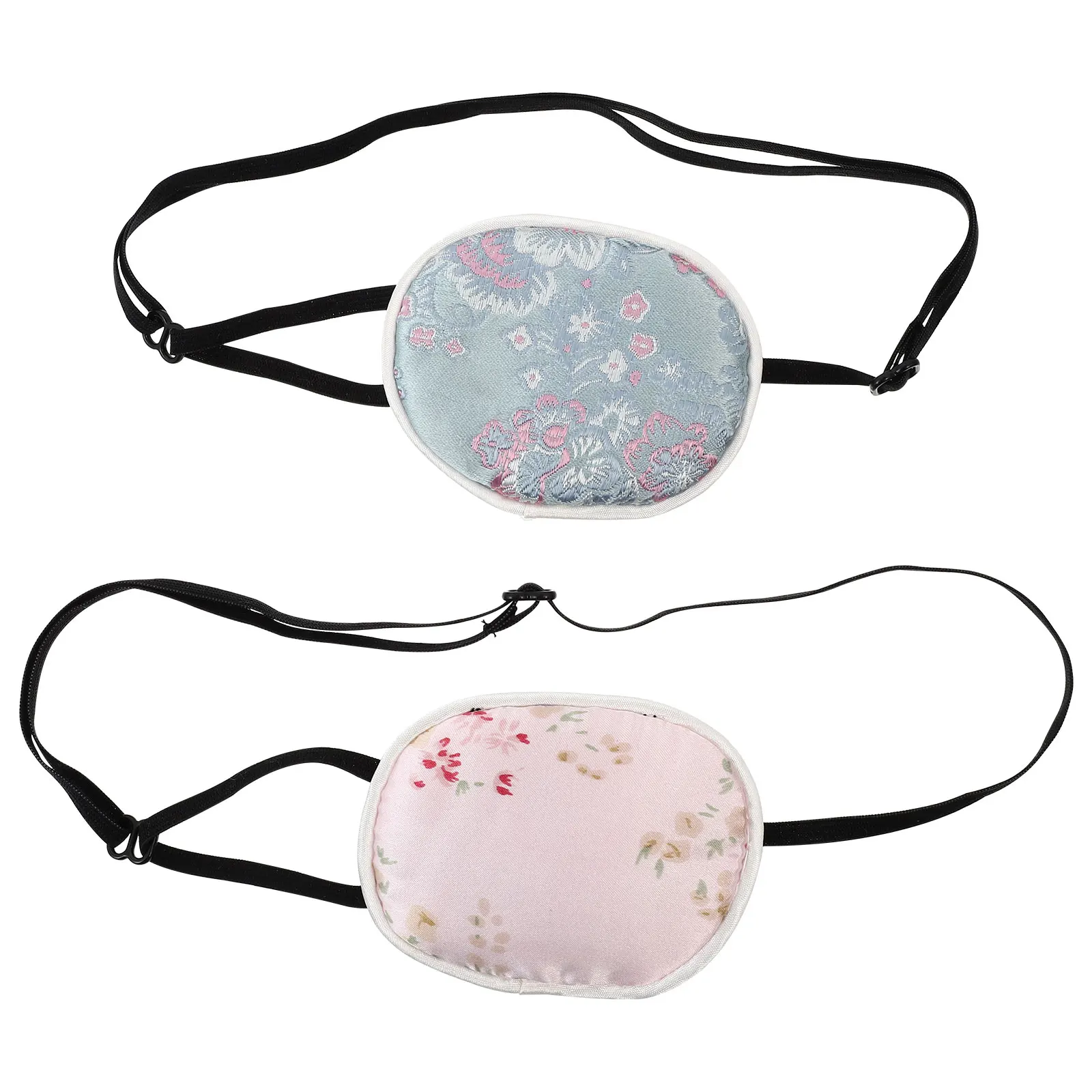 2pcs Silk Mask Breathable One Cover Kids Lazy Eye Patch Amblyopia Pad Strabismus Treatment Light Blocking Eye Protection