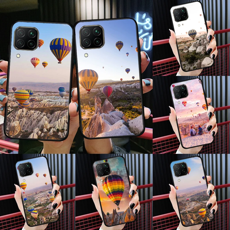 منطاد الهواء الساخن السفر الجبل لهواوي نوفا 12i 12s 11i 8i Y91 Y60 Y70 Y72 Y90 Y61 9 10 SE P20 P40 Lite P30 P60 Pro Case