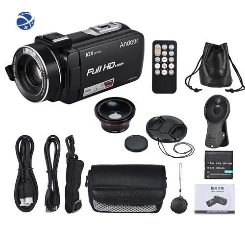 YYHC  24MP Digital Live Streaming Camcorder 1080P 30fps Digital Video Camera 10X Digital Zoom For Youtube Vlogging