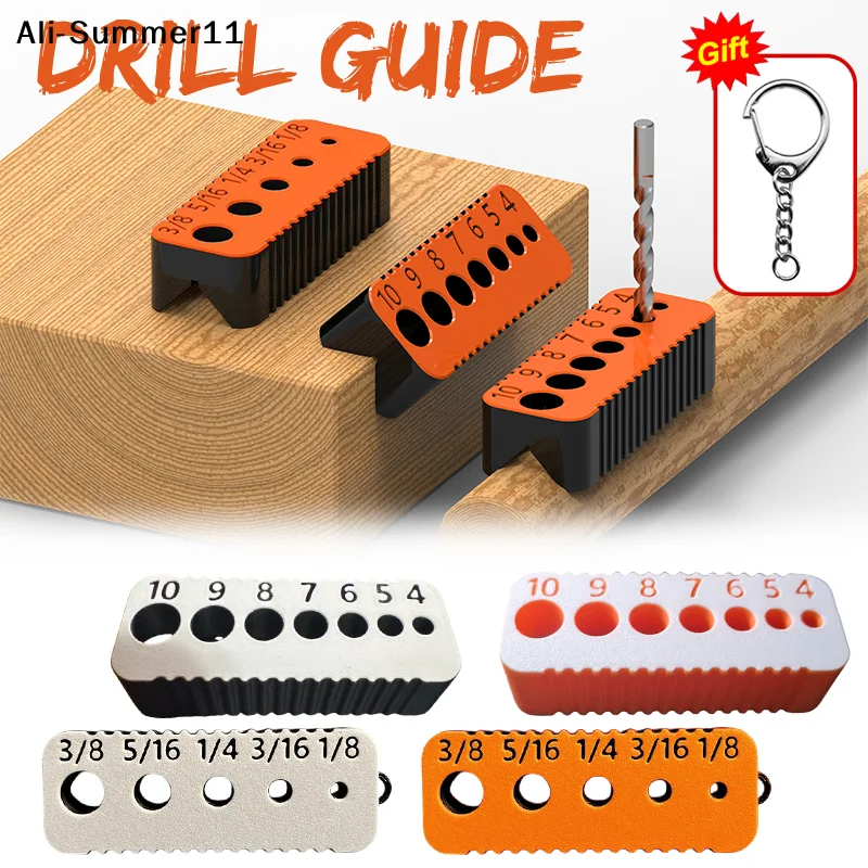 

【Hlr】【A1】Metric/Imperial Drill Guide Electric Drill Cylindrical Hole Punching Tool Drilling Locator DIY & Professional Drilling