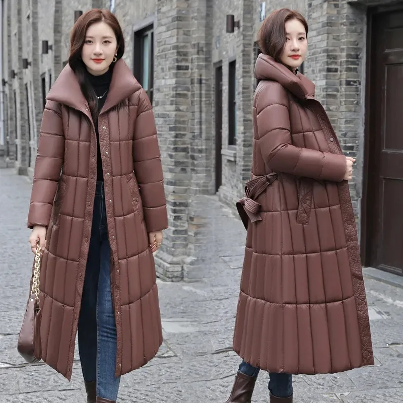 

2023 Winter Women Jacket Coat New Long Parka Female Down Cotton Overcoat Thick Warm Jackets Windproof Casual Student Puffer Coat