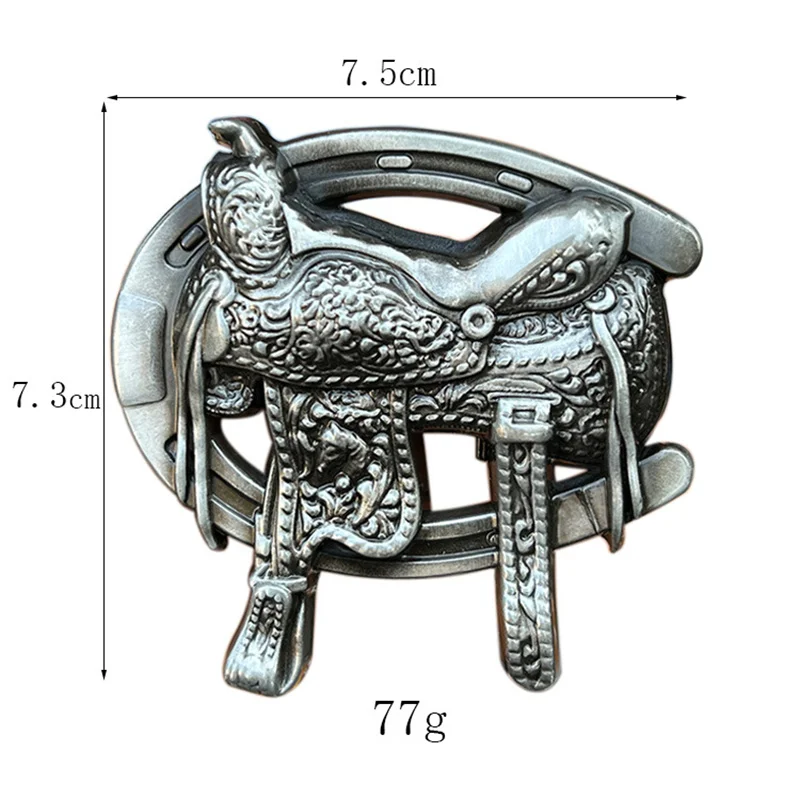 Zinc alloy saddle belt buckle for Western cowboy clothing