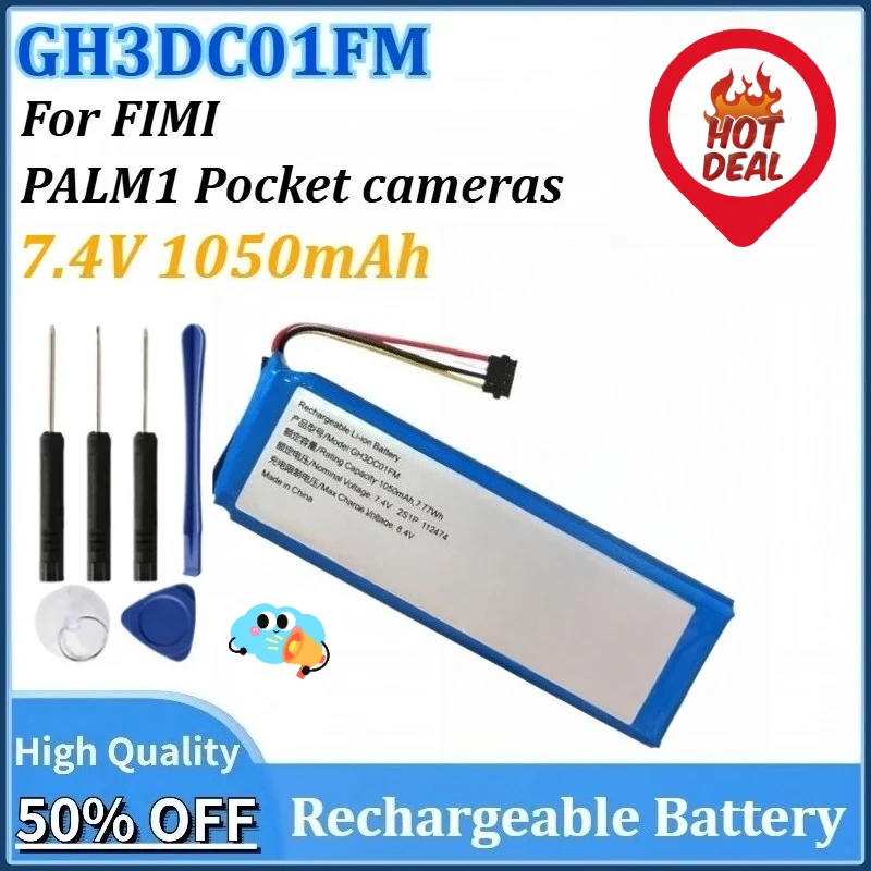

7.4V 1050mAh GH3DC01FM Newly Upgraded Replacement Camera Battery for FIMI PALM 1 Pocket Gimbal Camera High Quality Batteries