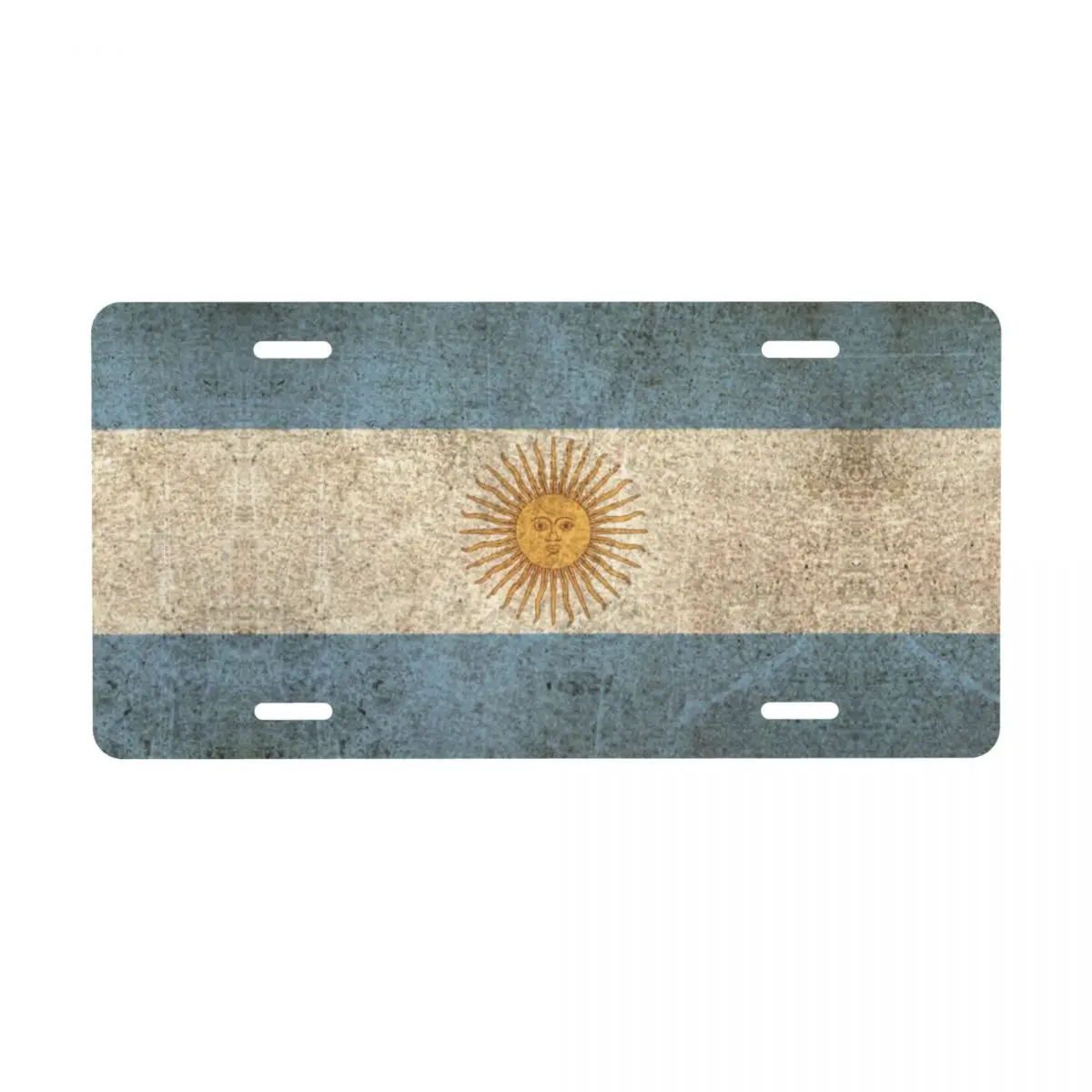 Custom Flag Of Argentina License Plate Cover Argentinian Pride Aluminum Metal Decorative Car Front License Plate Vanity Tag