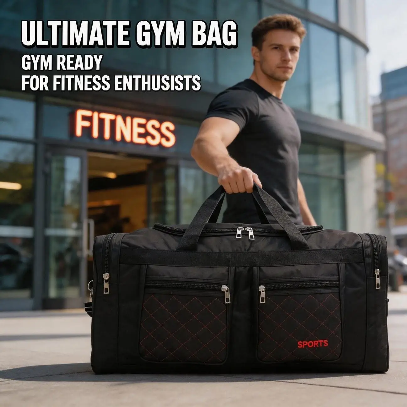 Upgrade Large Capacity Handheld Travel Bag Crossbody Multi Pocket Storage Lightweight Design
