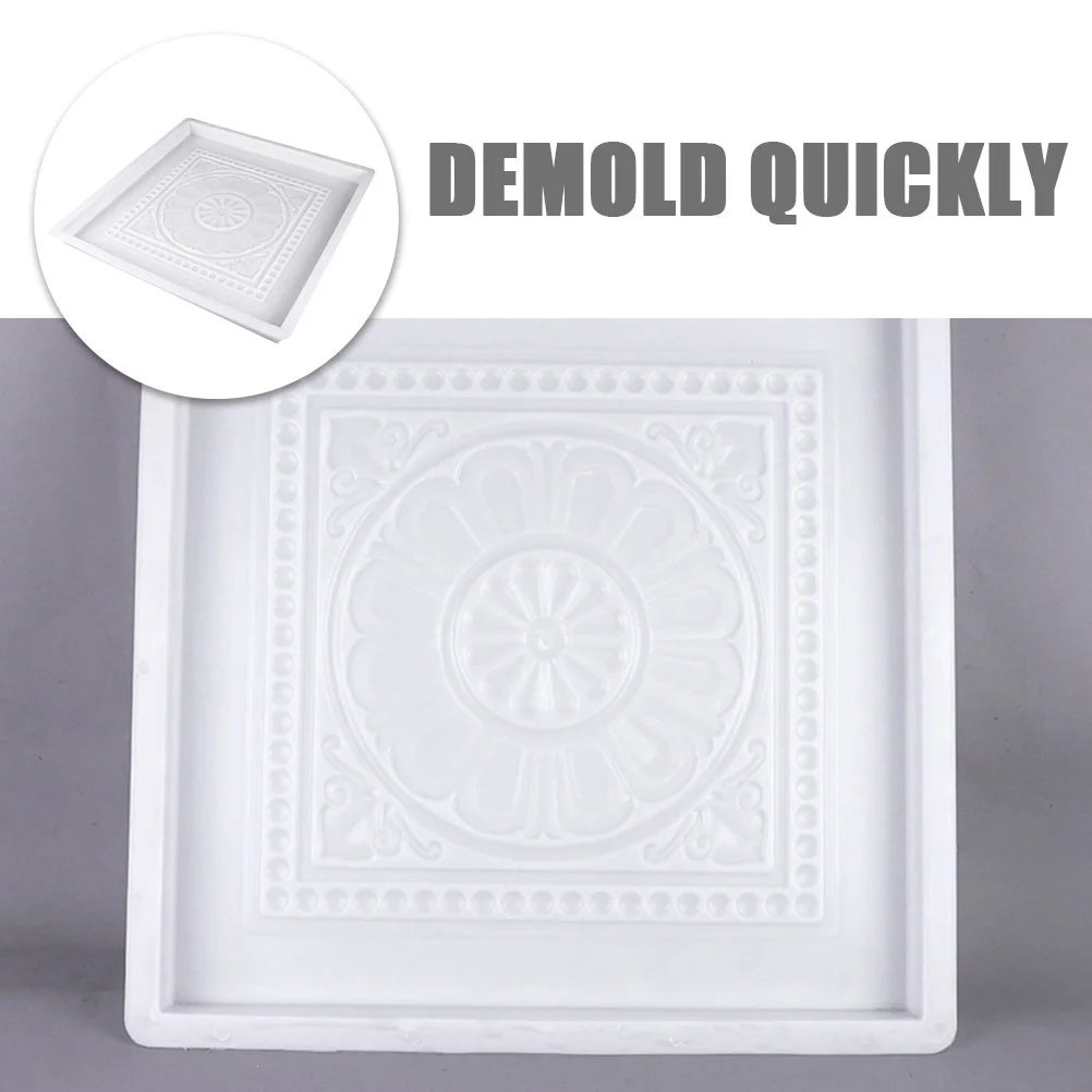 Brick Template Pavement Mold Reusable Path Maker DIY Mould Moulds Plastic Concrete Square Paving Paver Molds