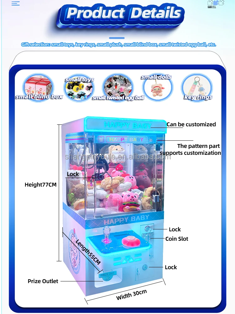 Multi gettoniera Mini artiglio macchina bambola gru portachiavi macchina giocattolo macchina da gioco di cattura a gettoni per bambini