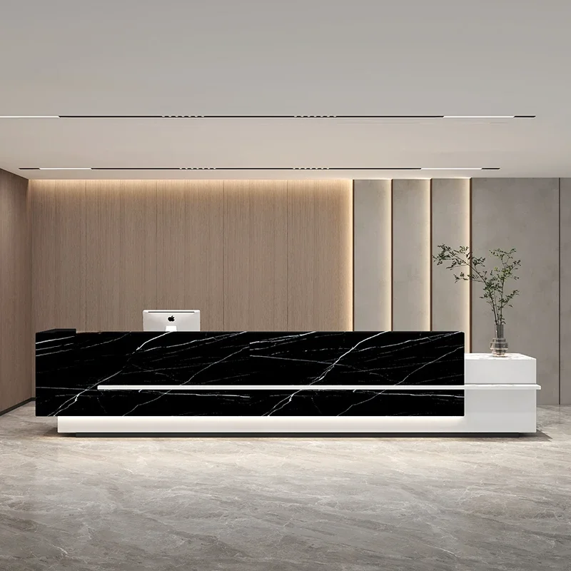 Regale Reception Desk Atril Tavolo da parete Reception Salon Scrivanie Computer Sedie da ufficio Registratore di cassa Cash Tisch Mobili alla moda