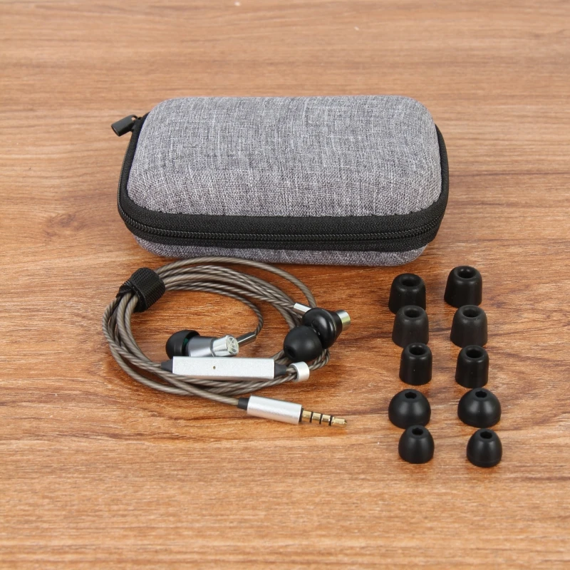 Auricolari XSLD8 nell'orecchio 1DD+1BA telecomando con chiamate con microfono, adatti per telefoni e computer OPPO, Huawei, Xiaomi, Android