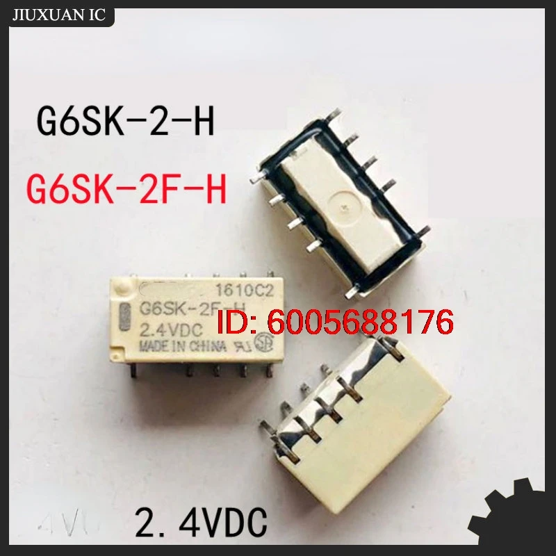 10pcs/lot 100% original genuine relay:G6SK-2-H G6SK-2F-H Two coil magnetic hold signal relay 10pins 2.4VDC