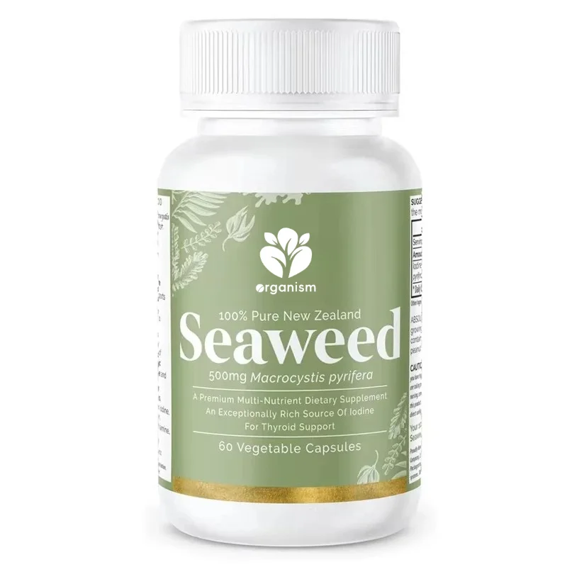 

Seaweed and kelp supplement New Zealand | High quality -100% pure organic natural - Multiple nutrients - Iodine 60 capsules