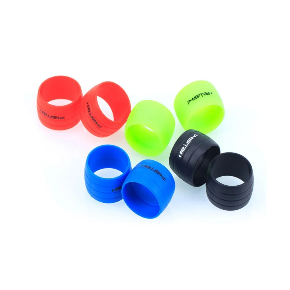 1 Pair Risk Road Bike Handlebar Tape Fixed Ring Non-Slip Bicycle Handlebar Winding Silica Gel Cover Wrap Route Protector