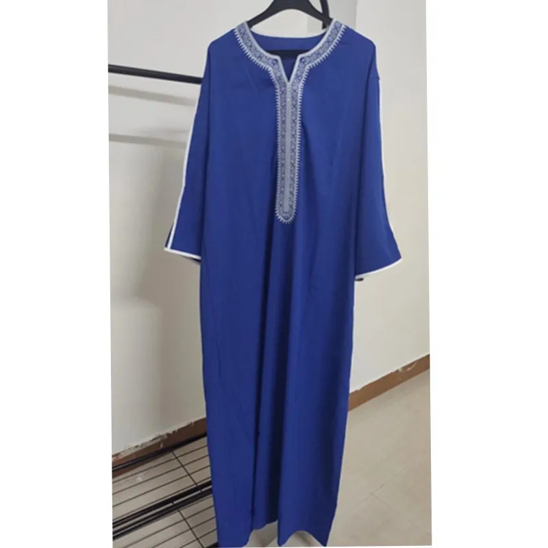 عباية مغربية ملابس رجالية إسلامية قميص ثوب دبي رداء