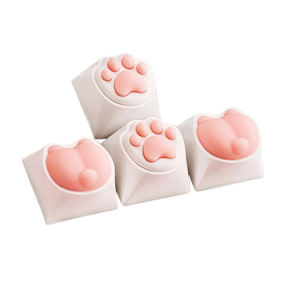 4 pezzi Zampa di gatto Copritasti animali Copritasti Tastiere Accessori Copritasti carini Copritasti MX per tastiera meccanica