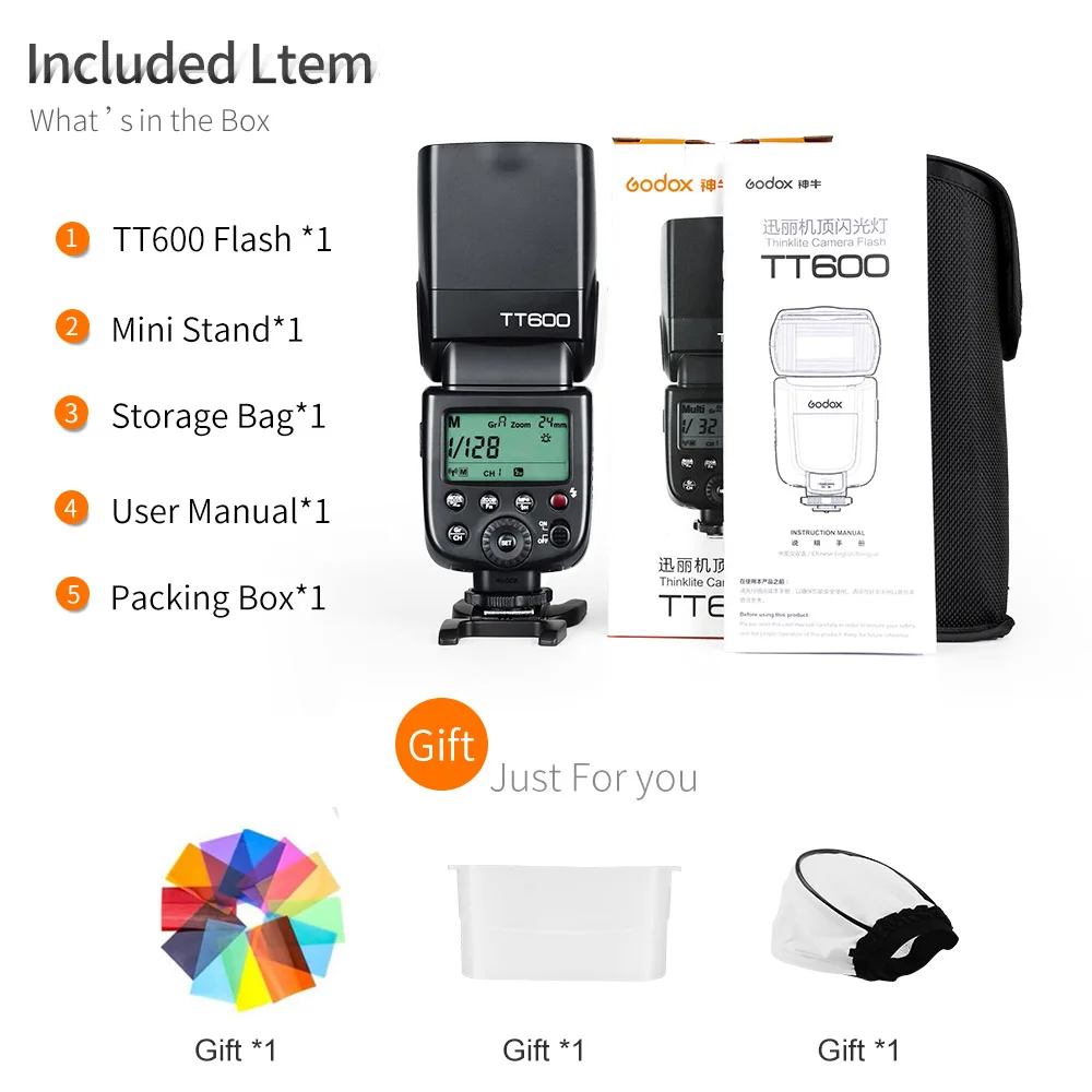 Godox TTfemelle-TT600S 2.4G sans fil GN60 Master/SSashCamera Flash HSS Speedlite pour IL Nikon Sony Pentax Olympus Fuji Panasonic