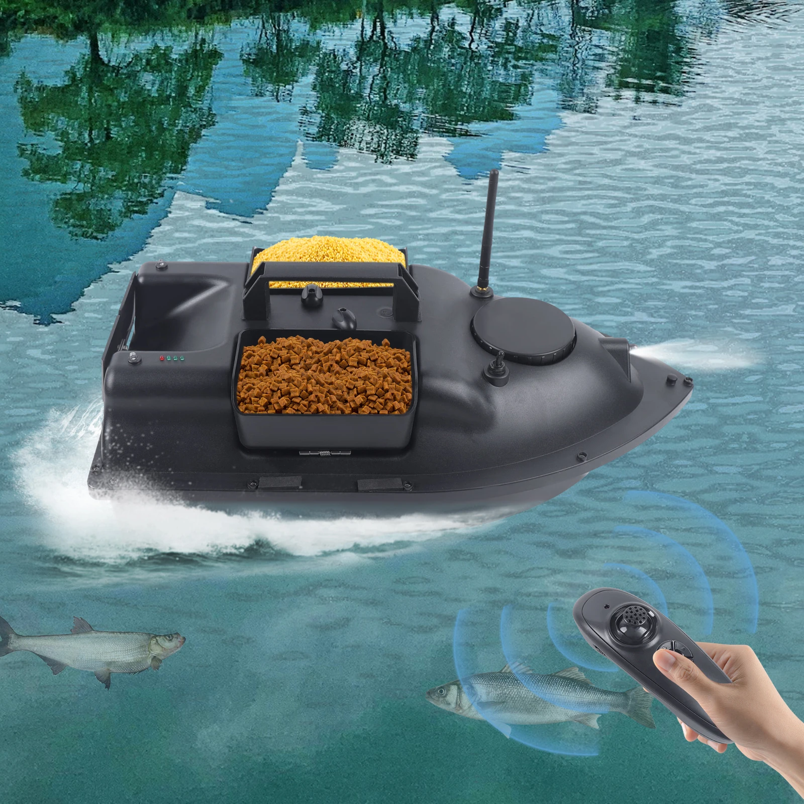 5200 mAh Fishing Bait Boat 500m Fishing Bait Boat, Bait Boat for Fishing with Remote Cont  220V