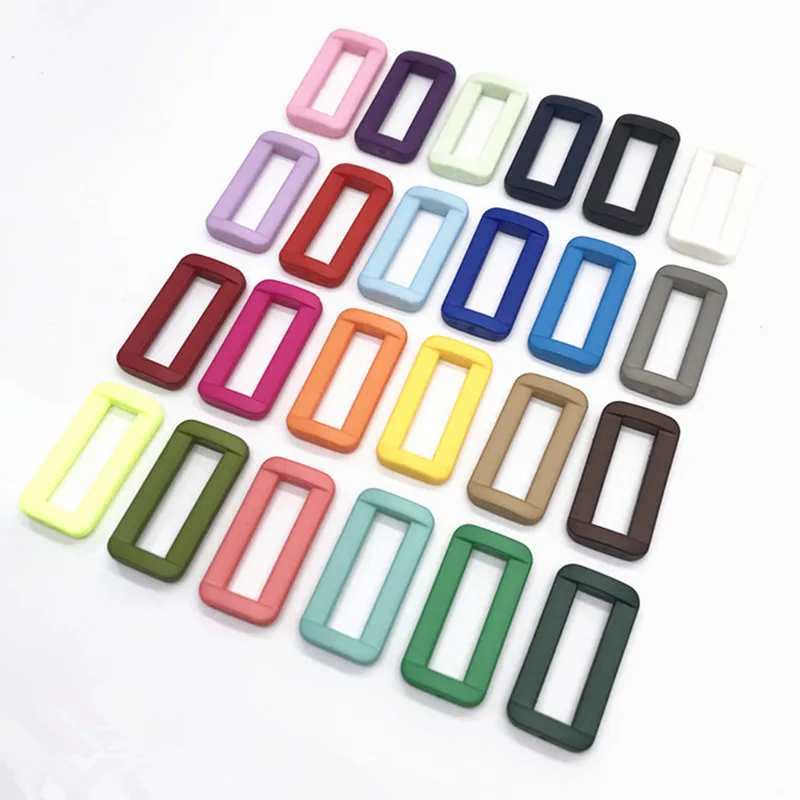 Nylon Plastic Rectangle Square Ring Buckles Loop Backpacks Straps Bag Pet Webbing Diy，Inner Diameter 15MM 20MM 25MM 30MM