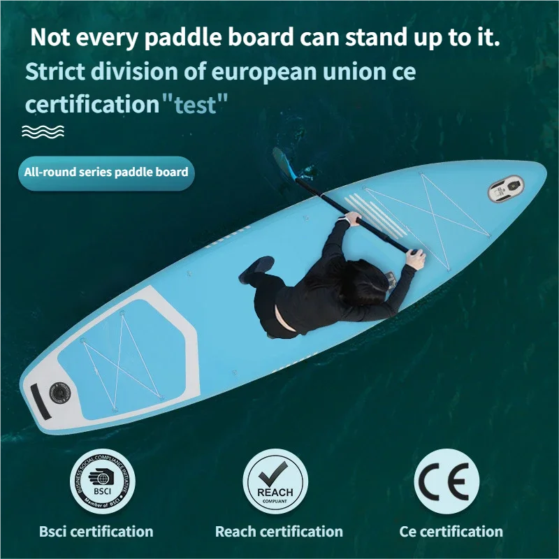 Portable PVC Material Eco-Friendly Inflatable All-Around Paddle Board Wave Surfing High Stability Multi-Certified