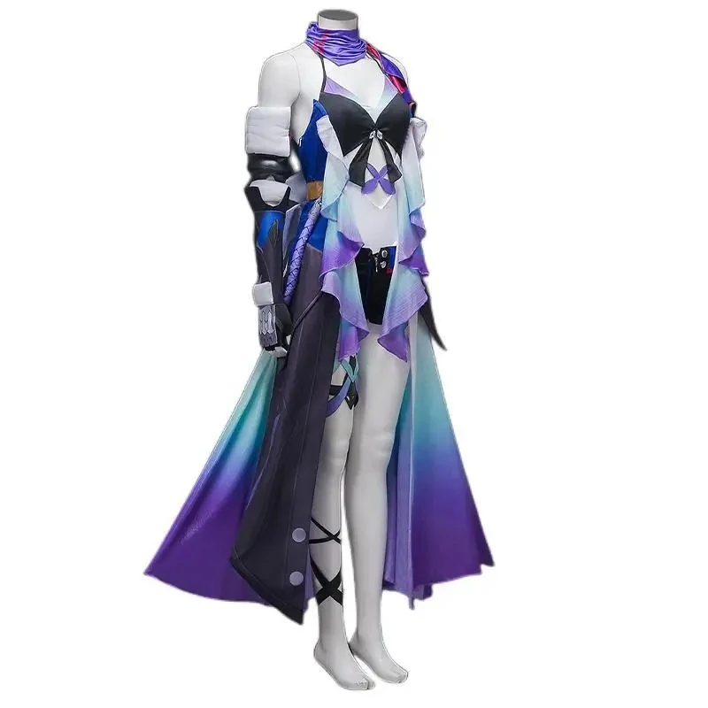 Seele New Cosplay parrucca Costume nuovo gioco Honkai Star Rail parrucche Cosplay Seele Purple Dress Suit capelli lunghi Halloween Party Roleplay