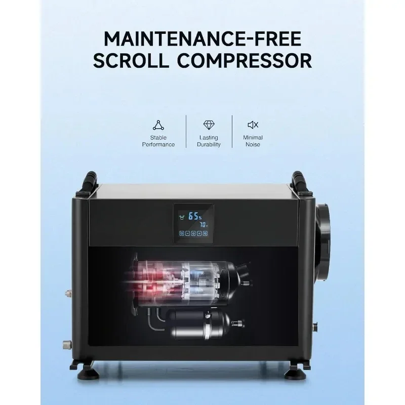 Desumidificador comercial com bomba de água, Porão profissional para espaço de rastreamento