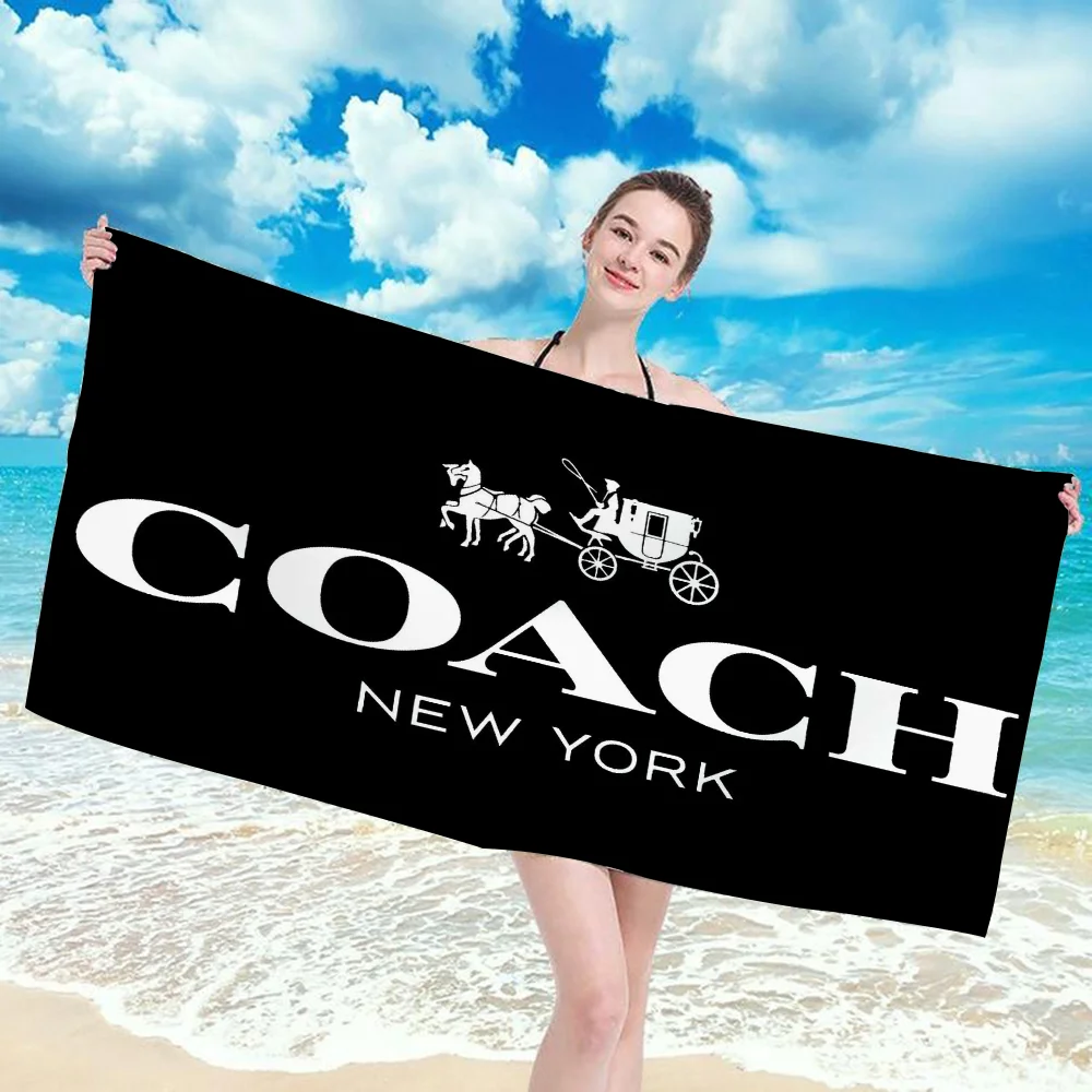 C-COACH Logo-H Bathing Towels Adults Large Bath Towels Bathroom Towel Beach Bathrobe Girl Spa Size Christmas Robe Anime Home