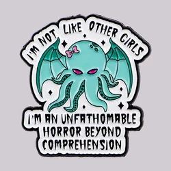 Fairy Tales Enamel Pin Funny Octopus Brooch Pines Lapel Pins Badge on Backpack Clothing Accessories Gothic Jewelry Girls Gifts