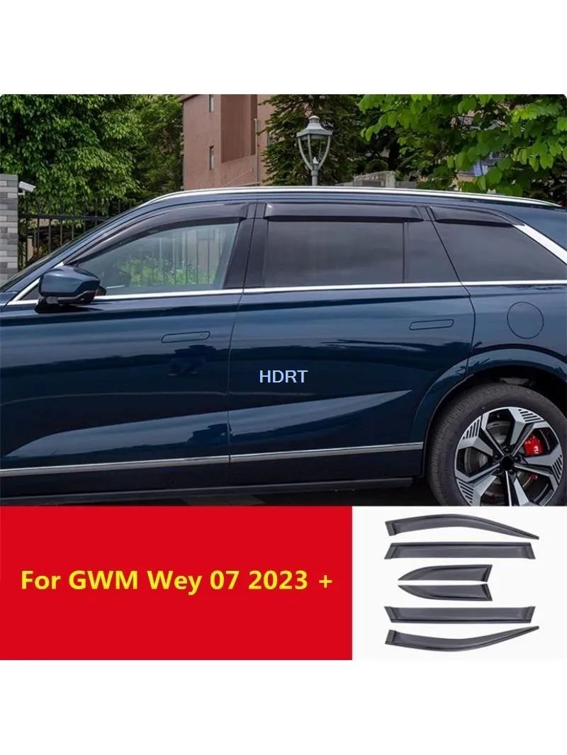 Pasuje do Great Wall GWM Wey 07 2023 + Car Styling Window Visor Markiza Shelter Vent Shade Sun Rain Deflector Osłona przeciwdeszczowa Osłona przeciwdeszczowa — zdjęcie 2