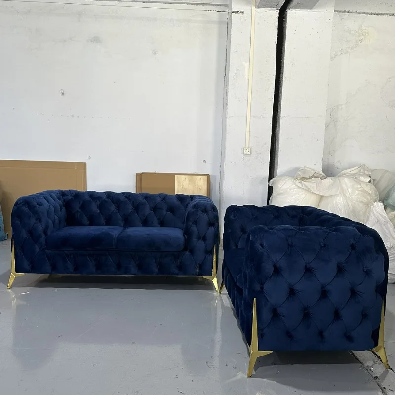 

Диван для отеля, легкий люкс, с ножками из нержавеющей стали, комбинированный диван для отдыха, для дома, кофейни, клубного зала, лобби, с обивкой из велюровой ткани