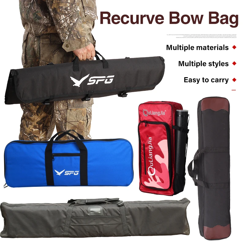 

Recurve Bow Bag Case Archery Portable Foldable Traditional Takedown Longbow Bow and Arrow Set Backpack Hunting Accessories