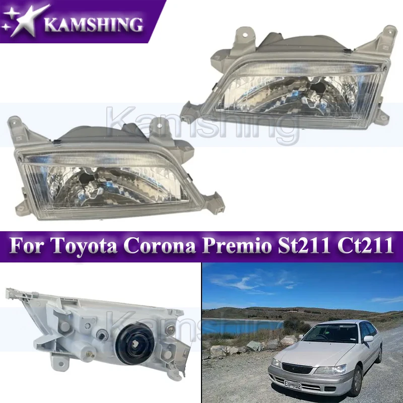 

Kamshing 1pair Front Bumper Headlight For Toyota Corona Premio St211 Ct211 1998-2000 Front Head Light Headlamp Head Lamp