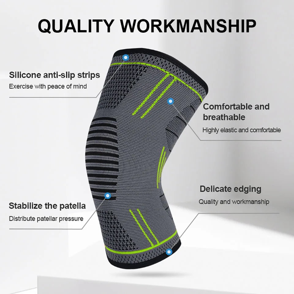GTUBIKE 1 Pcs Compression Knee Support Sleeve Elastic Knee Pads Brace Springs Gym Sports Protector Basketball Hiking leg guards image 3