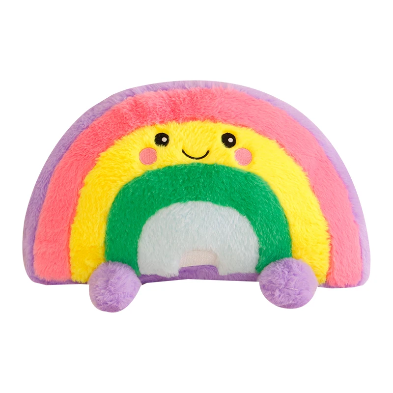 Cartoon Cute Rainbow Pineapple Plush Toy Kawaii Stuffed Fluffy Fruits Plushies Throw Pillow Doll Anime Soft Kids Toys for Girls