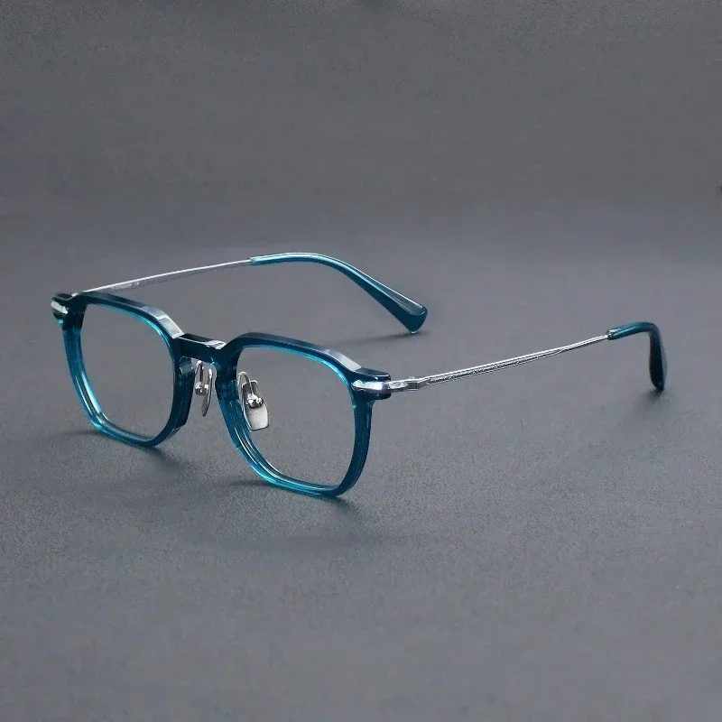 Japanese Handmade Optical Women Prescription Glasses Titanium Frames OTW6024 Retro Square Acetate Men for Reading Blue Blocking
