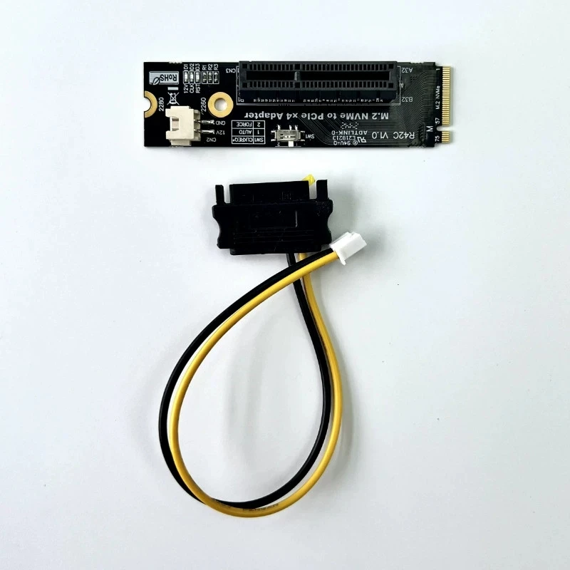 M.2 NVMe إلى PCIe X4 X16 التعدين محول لوحة دارات مطبوعة PCI-E 4.0 ل M2 MKey 22110 2280 الناهض شبكة SSD USB محول بطاقة التوسع #5