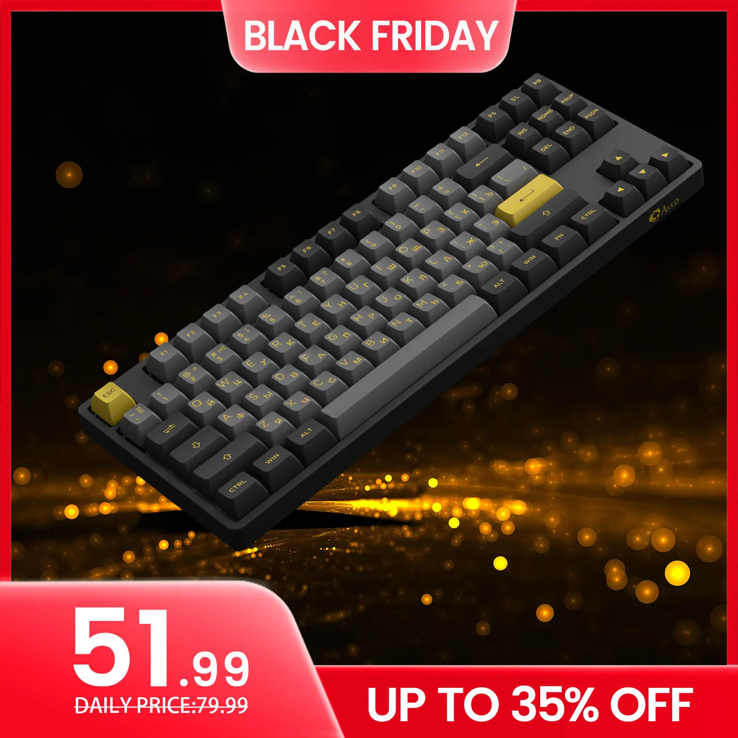 Akko 5087B Plus Tri-mode Mechanical Keyboard 80% TKL Russian ASA Profile Keycaps Hot Swap RGB Office Gaming Customized Keyboard