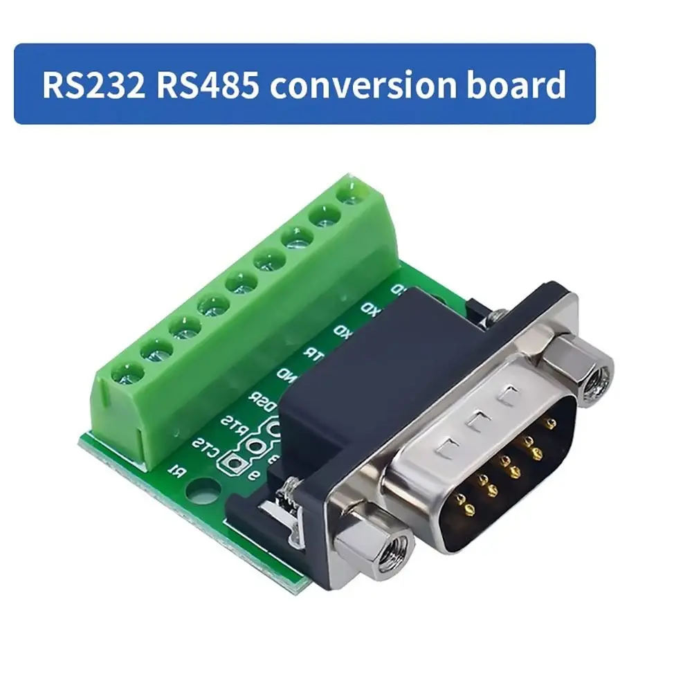 4Pcs Plug Socket RS232 RS485 Conversion Board Welding Free Solderless Male Female Head To Screw Terminals 9-Pin 9-Hole DB9