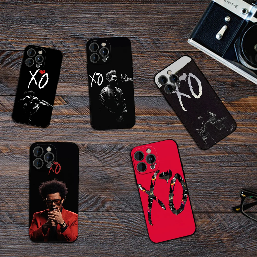 Fashion Luxury The W-Weeknd X-XO Phone Case for iPhone 12 11 13 14 15 16 Max Pro Plus Black Soft Silicone Cover