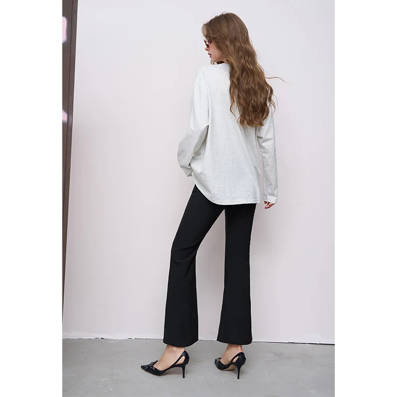 ELFSACK 2025 Autumn New Arrival Casual Colorful Star Checkered Wide Leg Pants Lazy Style Straight Leg Trousers For Woman