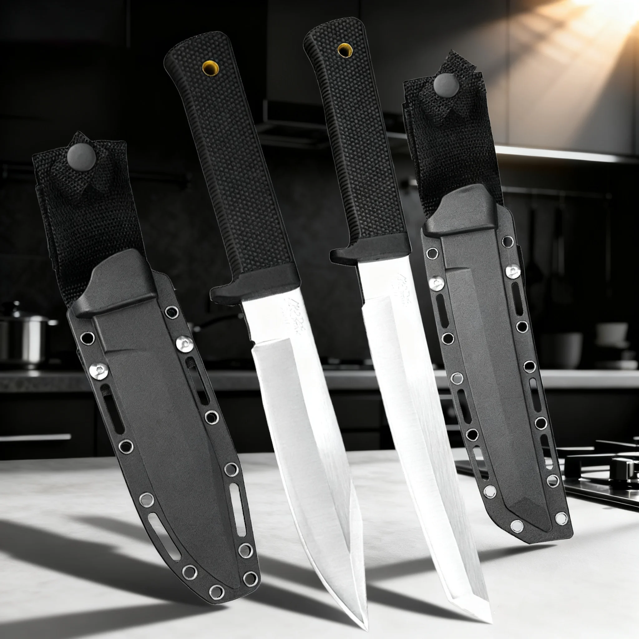 

High-quality professional kitchen knife, fruit knife, multi-functional boning knife 2-piece set, samurai style Japanese knife