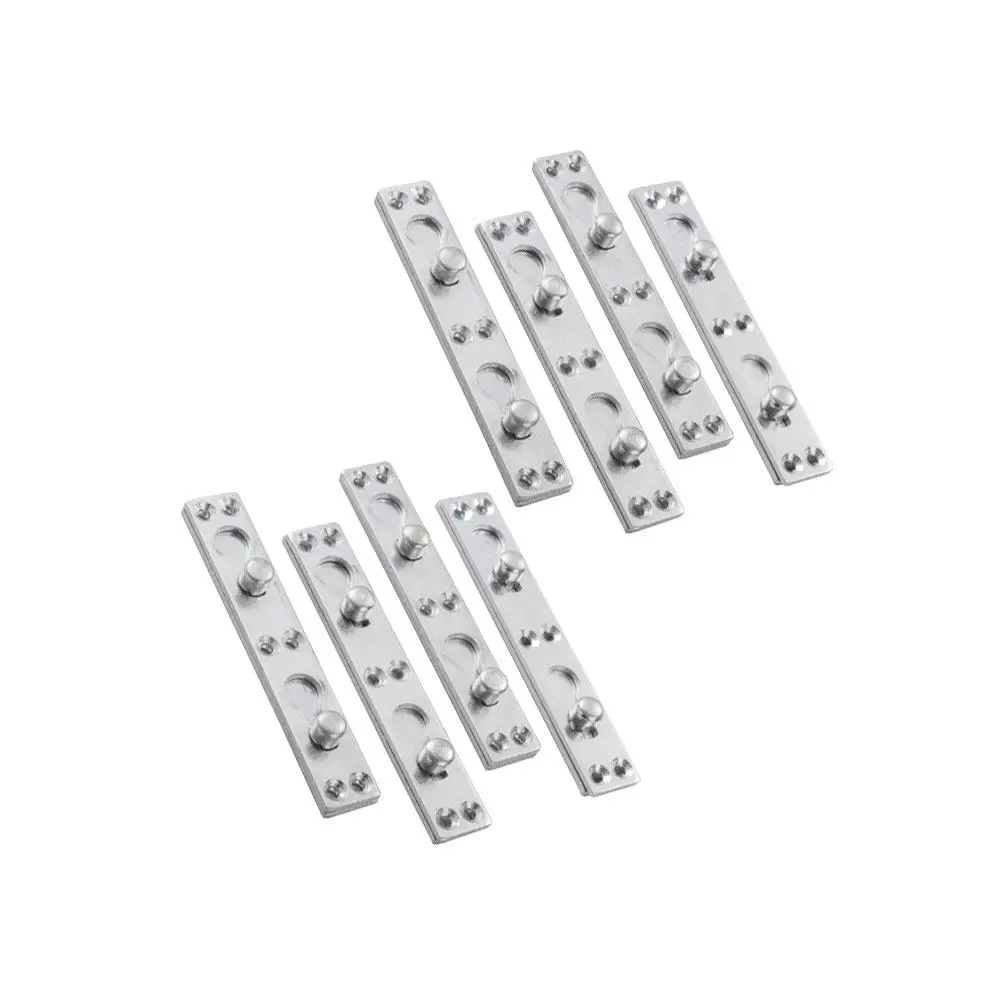 8Pcs Bed Hinge Square Corner Metal Thickened Connecting Hinge Fast Assembly for Bed Frames Headboards Footboards Accessories
