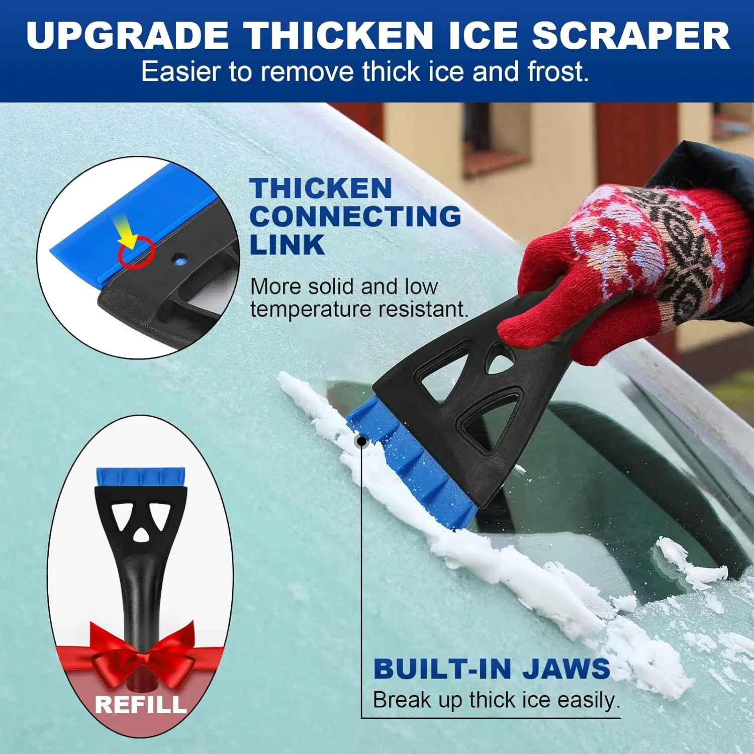 Car Snow Shovel with Ice Scraper, Winter Driving Essential, Ideal Car Owner Accessory, Efficient Snow Removal Tool