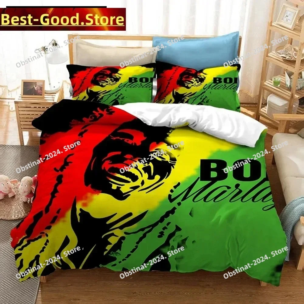 

Bob Marley 3D Printed Bedding Set Duvet Covers Pillowcases Comforter Bedding Set Bedclothes Bed Linen(NO sheet)
