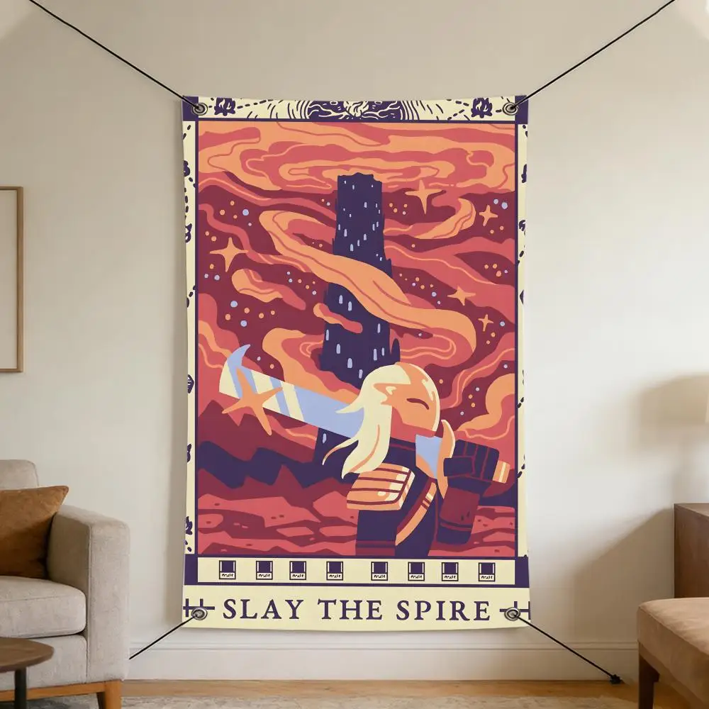 Game S-Slay t-the S-Spire Flags Cozy Home Flag 4 Grommets Anti-Wrinkle Waterproo  Indoor