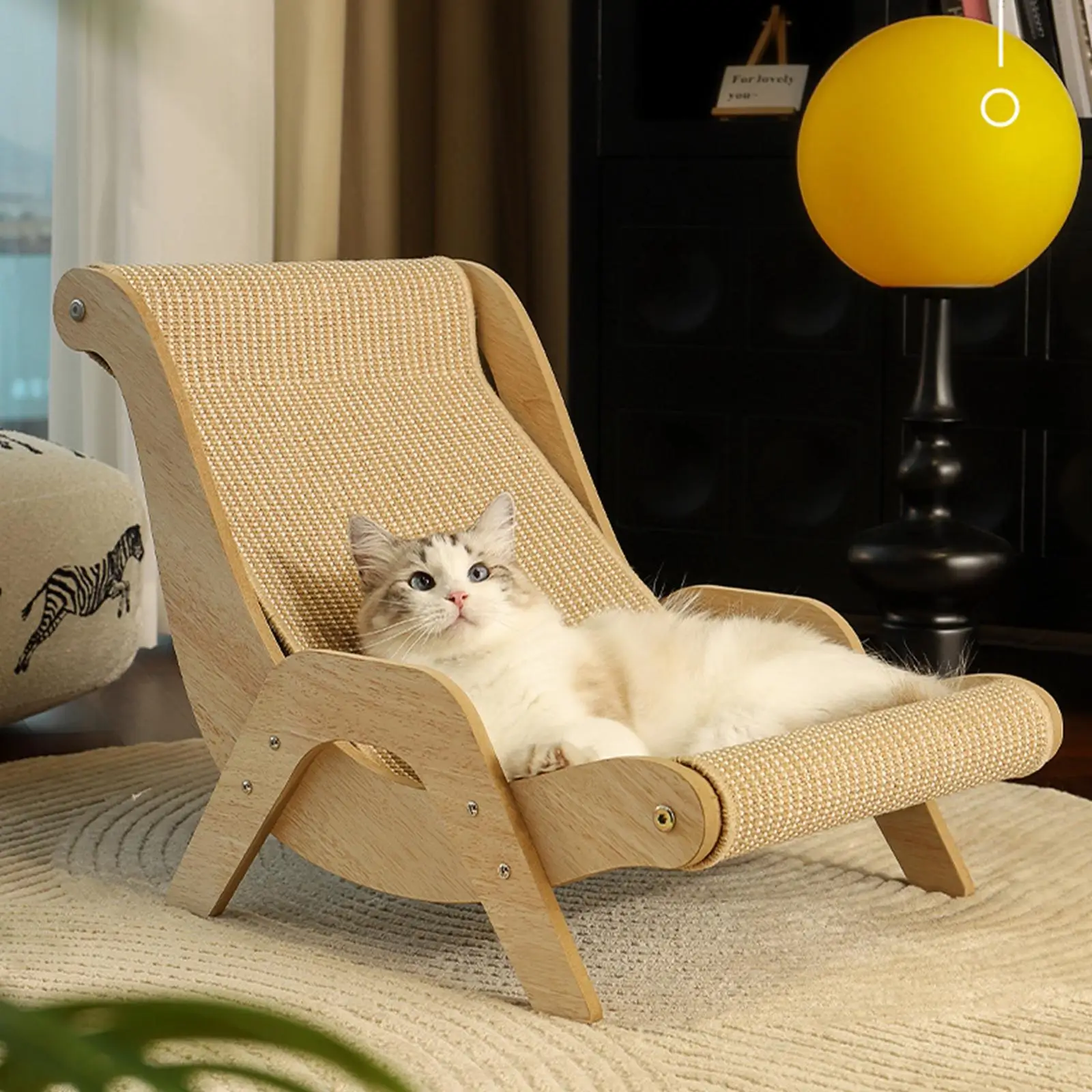 Cat Lounge Chair Cat Hammock Bed Resting Pet Cot Cats Raised Bed Cats Scratcher for Puppy Small Dogs Indoor Cats Rabbits Bunny