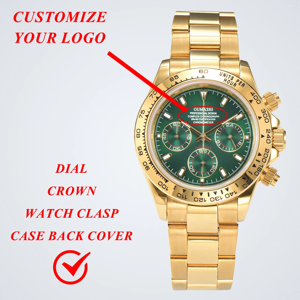 Men's luxury watches VK63 watch Sports Quartz Watch Sapphire multifunctional Mechanical timing watch for vk63 Movement
