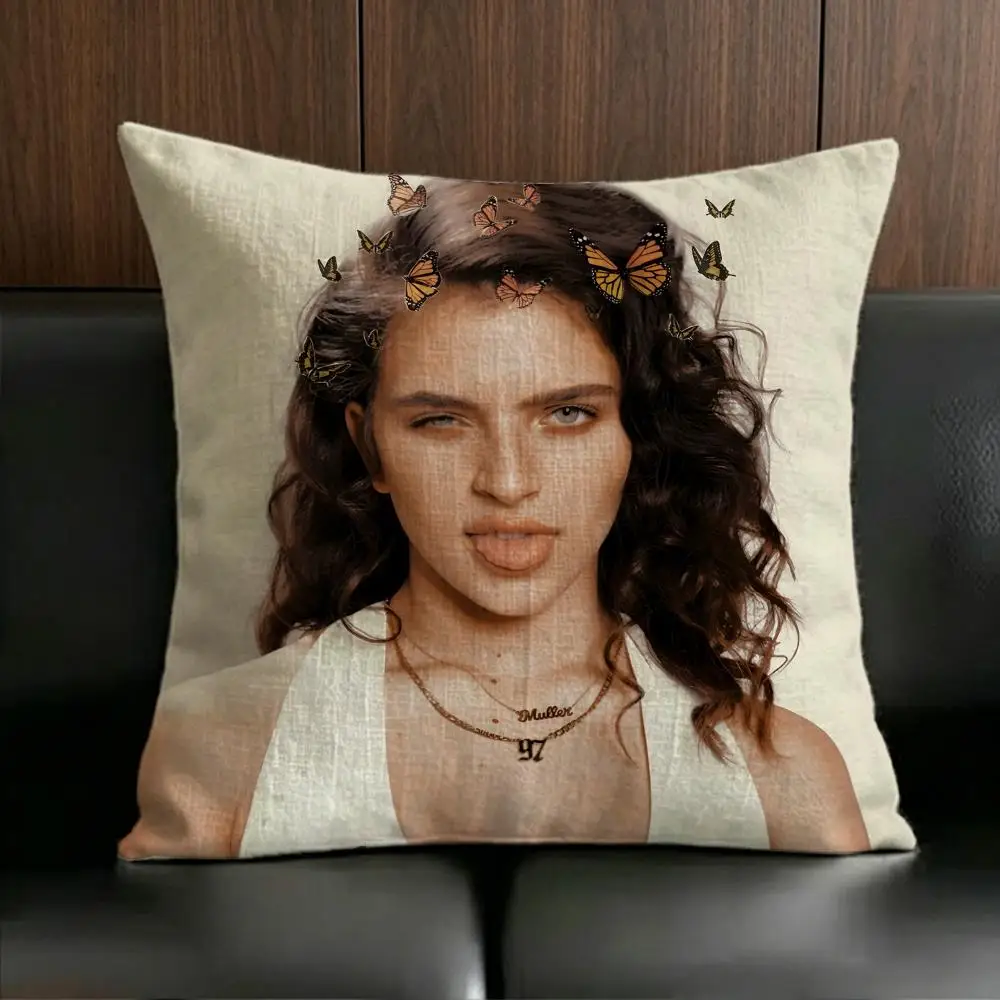 celebrity M-Mae M-Muller Cushion Cover Anti-dustmite Pillowcase Invisible zipper silky short plush Sofa cushion cover