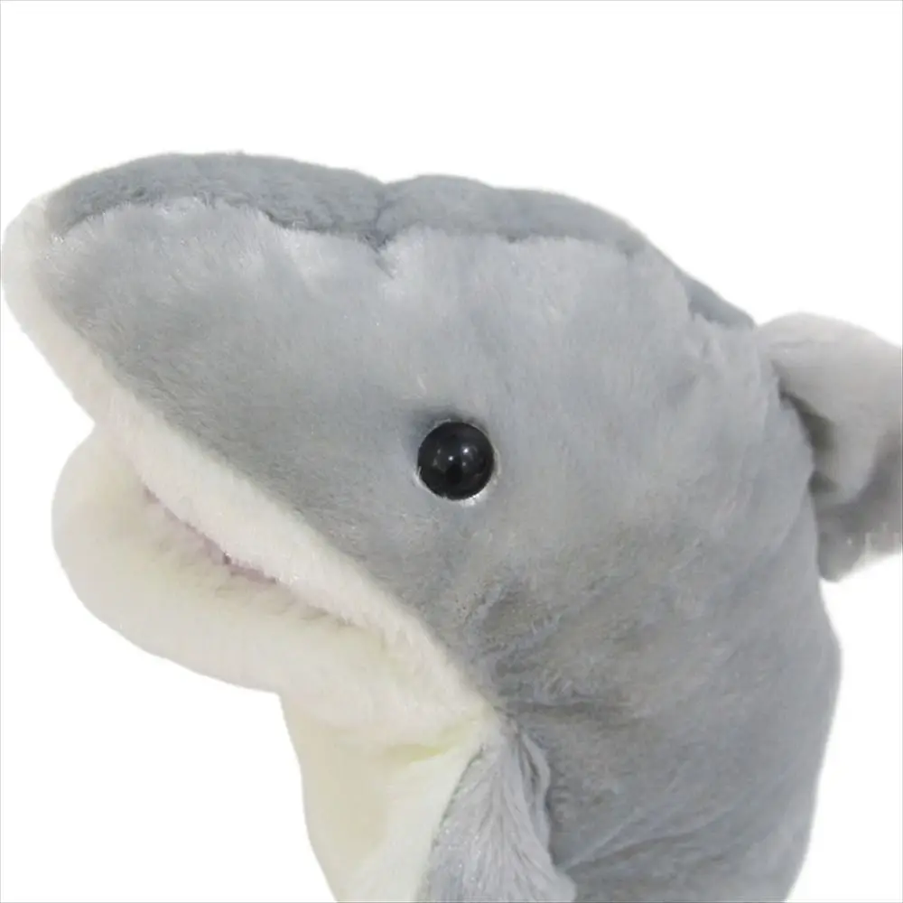 Marioneta de tiburón de Animal de peluche interactiva para padres e hijos, muñeco de mano, animales de peluche, marioneta de mano, juguete de peluche para contar historias, juguete para niños