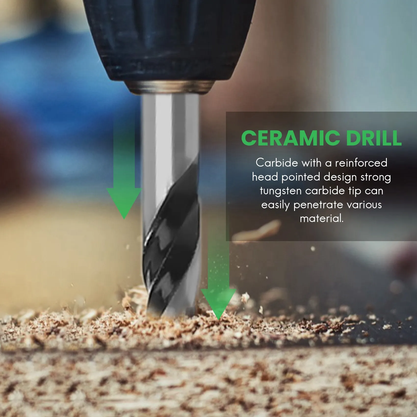 Mata Bor อเนกประสงค์ชุด Mata Bor วัสดุหลายชิ้นขนาด6มม. 10ชิ้นสำหรับการเจาะในกระเบื้องแก้วคอนกรีตอิฐไม้และ